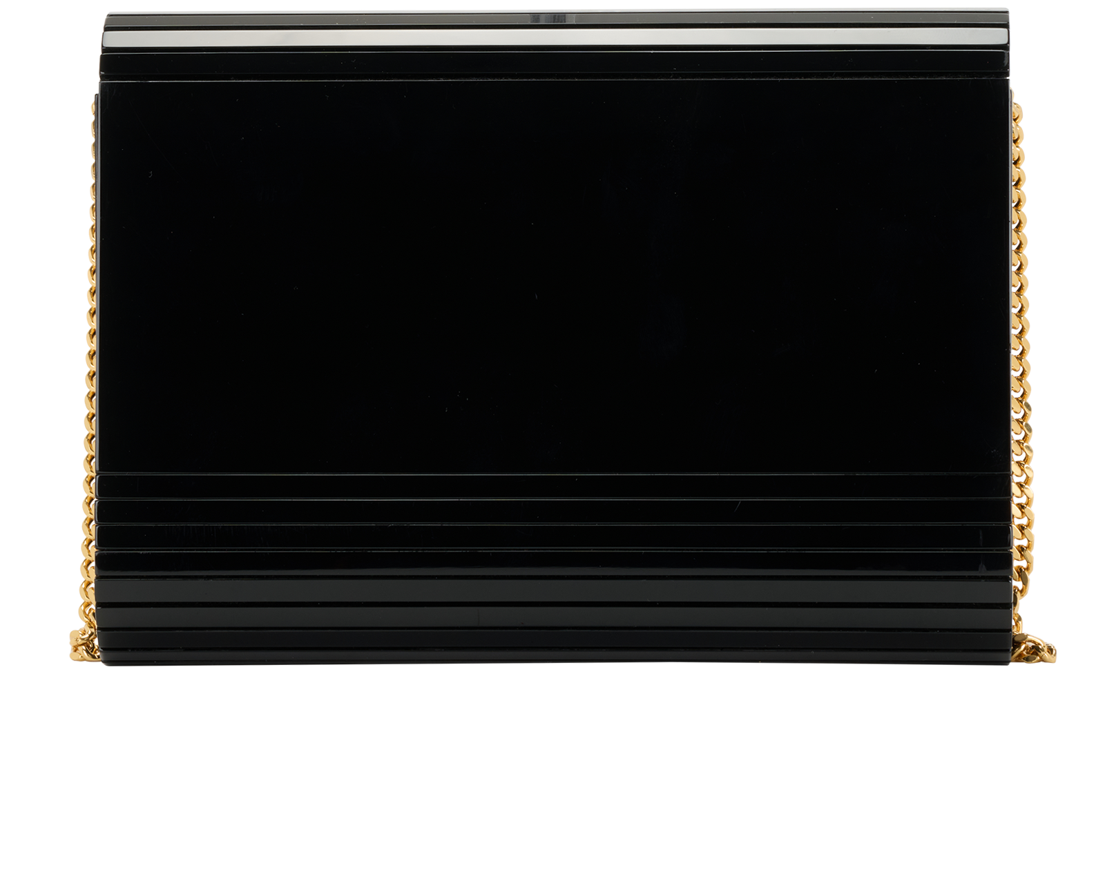 Cassandra Clutch, &pound;795, Handbags, Black, Glass, Back view